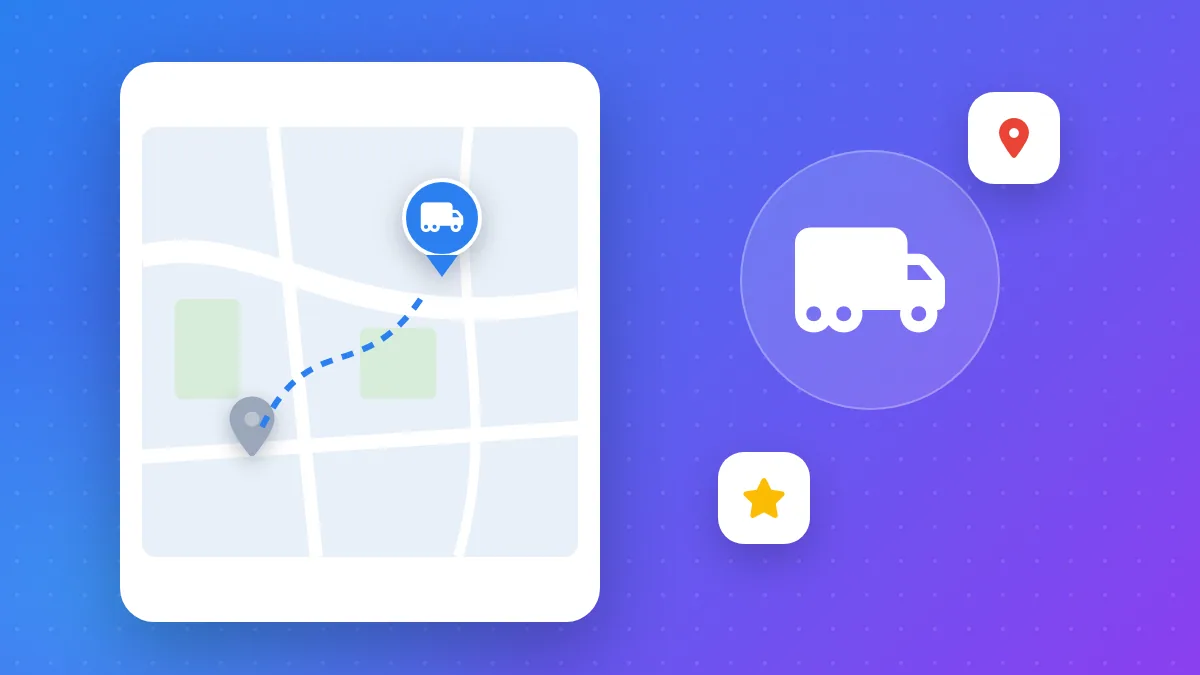Moving boxes and a new shop sign beside a phone map, showing how to change a business address on Google Business Profile without losing the listing