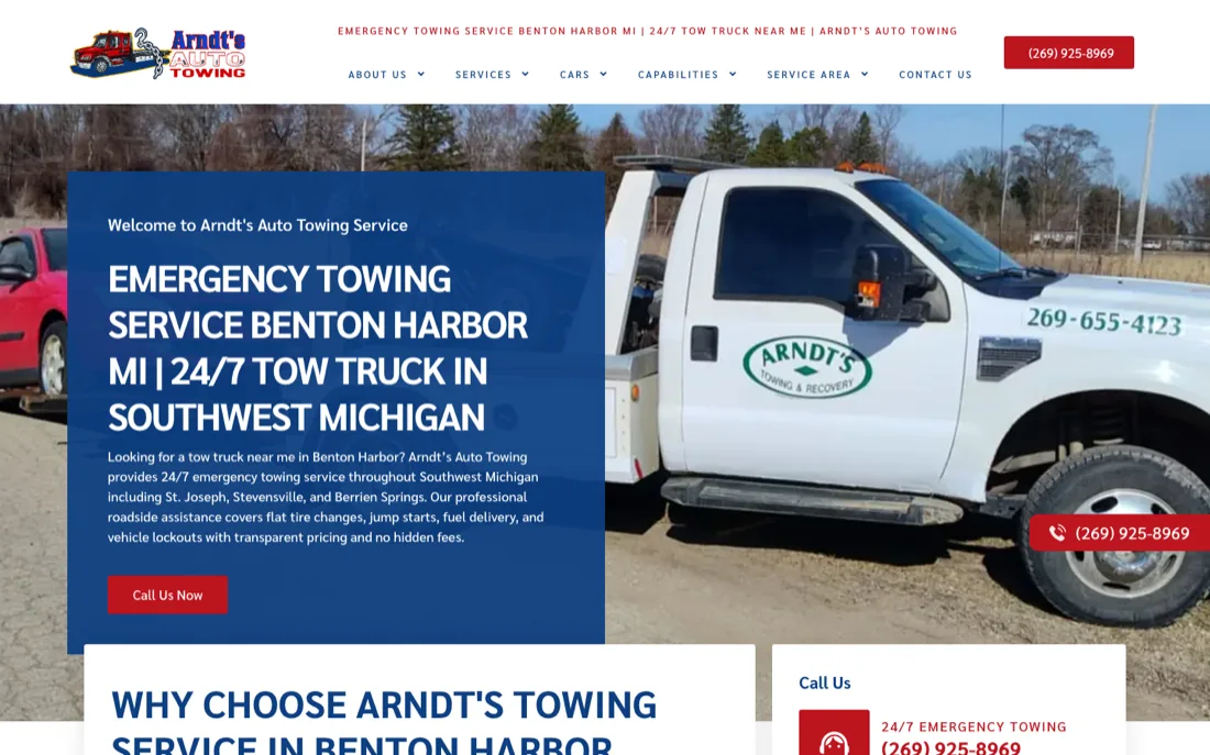 Service business website built to convert, small business